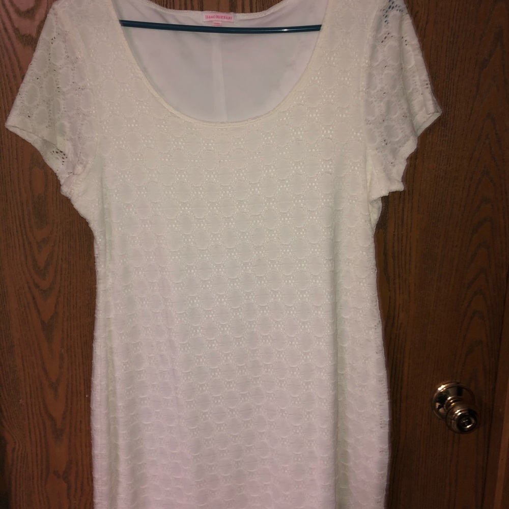 White lace tunic Isaac Mizrahi